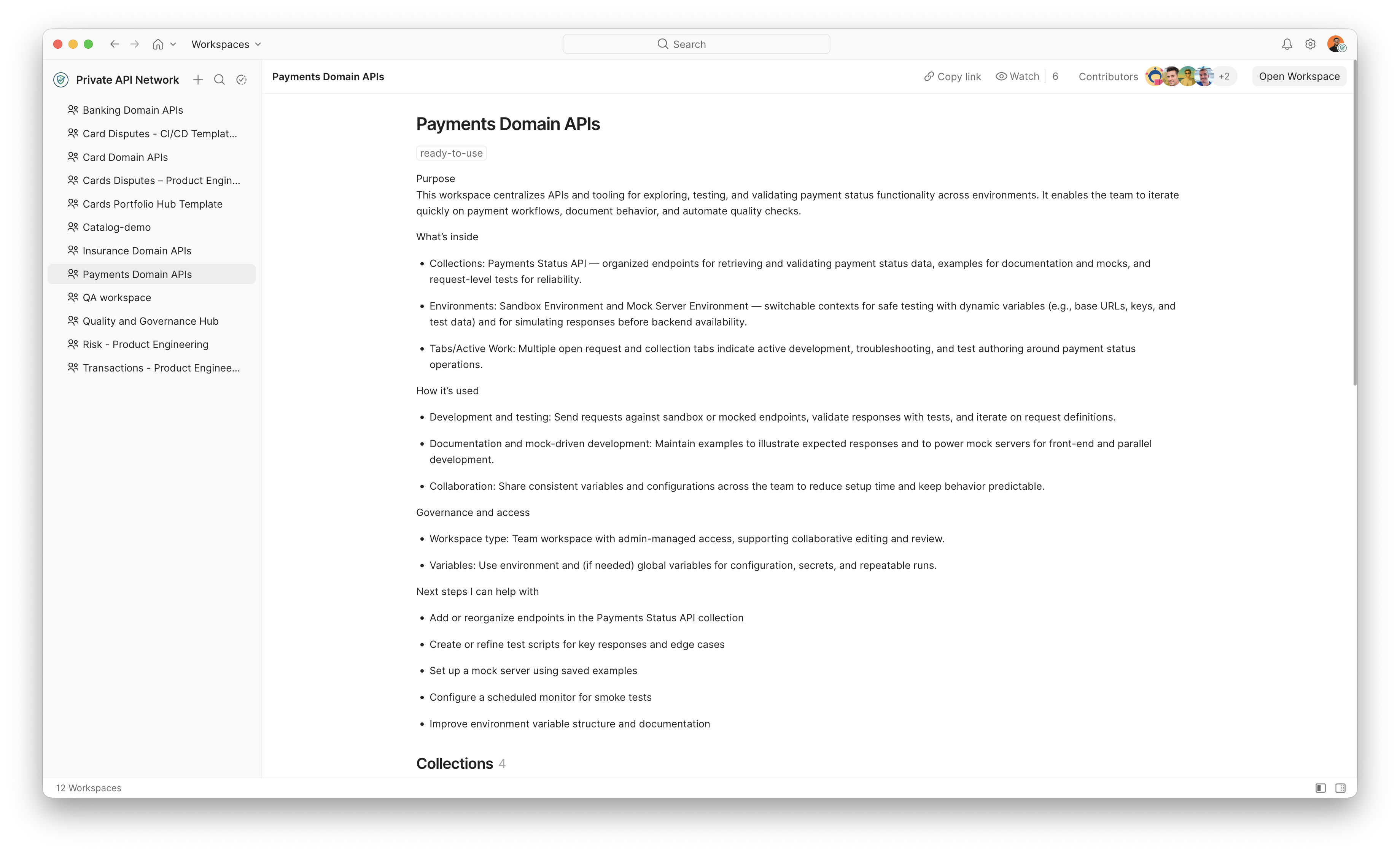 Governance Groups applying rules across Payments, Loans, and Deposits workspaces